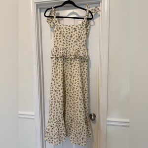 NWT fab'rik Cream Floral Midi dress